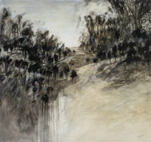 Bespoke Australian Fields of Grey Painting For Sale