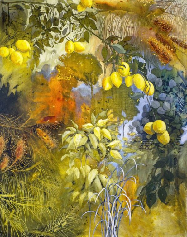 Original Art Painting of Honey Gem and the Lemon Tree For Sale