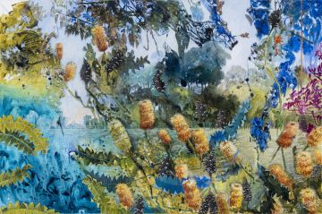 Kalgan River and the Boongura Acrylic Wild Bush Painting For Sale
