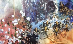 Australian Contemporary Bush Painting of Oriental Banksia