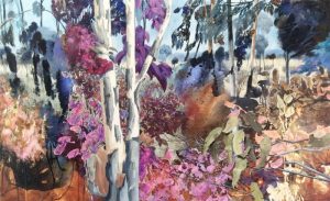 Original Abstract Bush Painting of Eucalypt Blossom