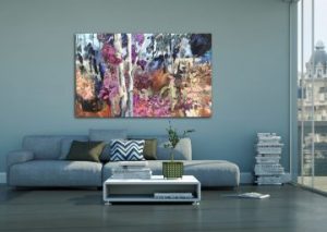 Original Abstract Bush Painting of Eucalypt Blossom