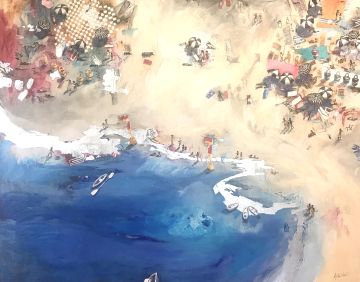 Beach Painting of Kirra Beach 1 For Sale Online