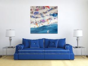 Contemporary Beach Painting of Sapphire Bay 2 For Sale