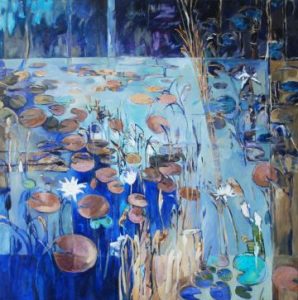 Bespoke Waterlily Pond 2 Painting For Sale